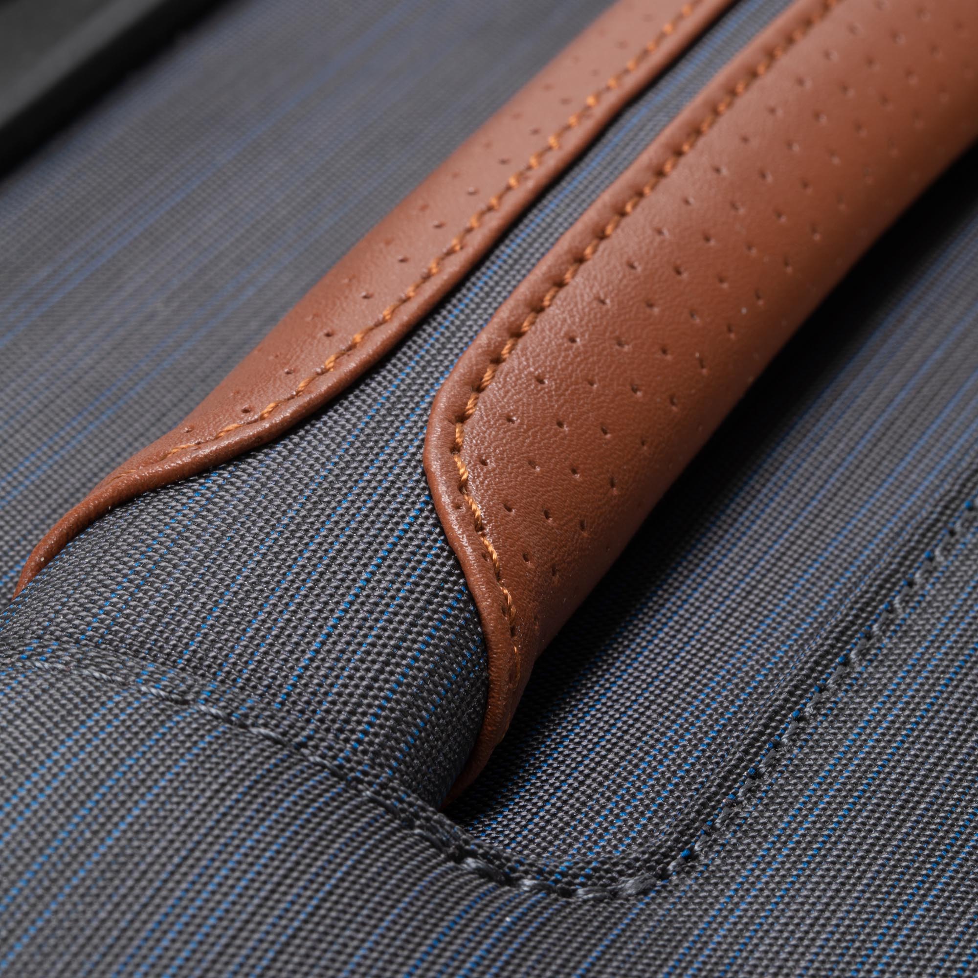 Perforated vegan-leather accents